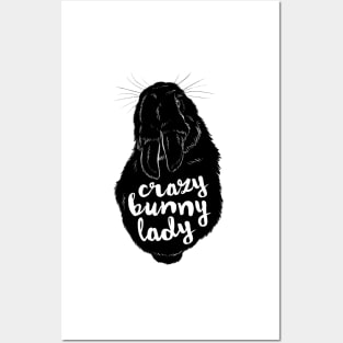 Crazy Bunny Lady Posters and Art